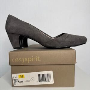 Easy Spirit Vashat Vintage 1990s Suede Leather Pumps Grey Pelican Size 7.5